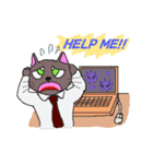 サラリーマン猫ろしかわさん（個別スタンプ：6）