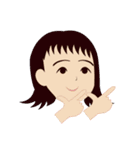 白馬に暮らす、白馬を楽しむ三姉妹（個別スタンプ：7）