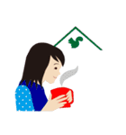 白馬に暮らす、白馬を楽しむ三姉妹（個別スタンプ：19）