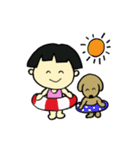 ちびちゃんとワンコ（個別スタンプ：6）
