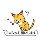 猫の吹き出しスタンプ（個別スタンプ：30）