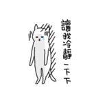 hi Super White cat（個別スタンプ：18）