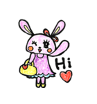 おちゃめなネコ＆ウサギ（個別スタンプ：5）