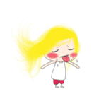 Long-haired girl（個別スタンプ：9）