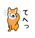 柴犬＊花の笑う犬の生活（個別スタンプ：10）