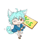 My blue-hair dog（個別スタンプ：4）