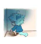 My blue-hair dog（個別スタンプ：16）