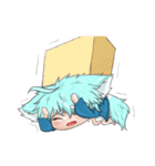 My blue-hair dog（個別スタンプ：32）