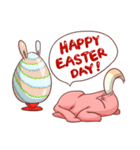 CatRabbit ; Happy Easter（個別スタンプ：28）