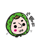 Aunt thick eyebrows       crocodile（個別スタンプ：2）