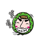 Aunt thick eyebrows       crocodile（個別スタンプ：3）