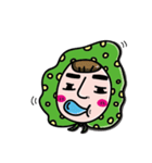 Aunt thick eyebrows       crocodile（個別スタンプ：4）