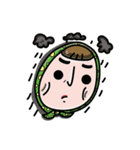 Aunt thick eyebrows       crocodile（個別スタンプ：6）