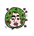 Aunt thick eyebrows       crocodile（個別スタンプ：7）