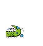 Aunt thick eyebrows       crocodile（個別スタンプ：15）