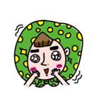 Aunt thick eyebrows       crocodile（個別スタンプ：17）