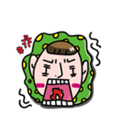 Aunt thick eyebrows       crocodile（個別スタンプ：19）