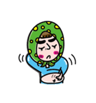 Aunt thick eyebrows       crocodile（個別スタンプ：20）