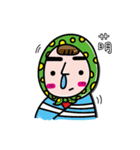 Aunt thick eyebrows       crocodile（個別スタンプ：22）