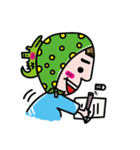 Aunt thick eyebrows       crocodile（個別スタンプ：26）