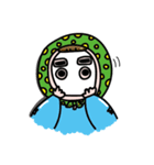 Aunt thick eyebrows       crocodile（個別スタンプ：29）