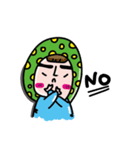 Aunt thick eyebrows       crocodile（個別スタンプ：30）
