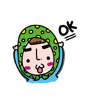 Aunt thick eyebrows       crocodile（個別スタンプ：31）