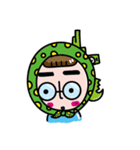 Aunt thick eyebrows       crocodile（個別スタンプ：32）