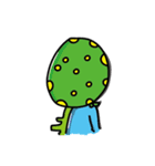 Aunt thick eyebrows       crocodile（個別スタンプ：33）