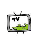 Aunt thick eyebrows       crocodile（個別スタンプ：38）