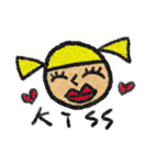 crayon friend baby cute drawing（個別スタンプ：16）