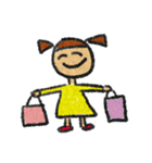 crayon friend baby cute drawing（個別スタンプ：40）