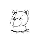 シュールなクマと時々シャケ（個別スタンプ：1）