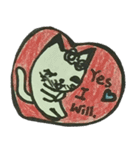 CaCa: Cats ＆ Bunny LoveLove（個別スタンプ：35）