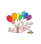 Rabbit and dog's friends（個別スタンプ：13）
