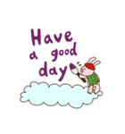 Rabbit and dog's friends（個別スタンプ：19）