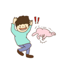 Rabbit and dog's friends（個別スタンプ：28）
