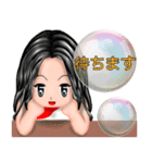 Bubble Word Girl Japan version（個別スタンプ：27）