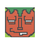 8-bit pixel トマト家族（個別スタンプ：8）