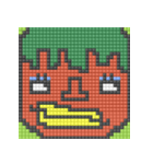 8-bit pixel トマト家族（個別スタンプ：33）