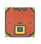 8-bit pixel トマト家族（個別スタンプ：40）