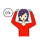 ゆるくてかわいい女の子のスタンプ（個別スタンプ：17）