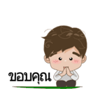 Ton-Kla: big head n curly hair（個別スタンプ：40）