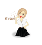 chinese girl strong（個別スタンプ：16）