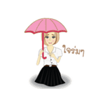 chinese girl strong（個別スタンプ：35）