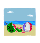 Natsu the beach ball（個別スタンプ：33）