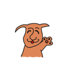 a dog with a human face！（個別スタンプ：5）