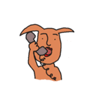 a dog with a human face！（個別スタンプ：14）