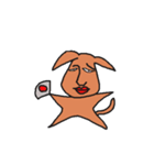 a dog with a human face！（個別スタンプ：24）