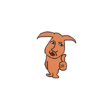 a dog with a human face！（個別スタンプ：26）